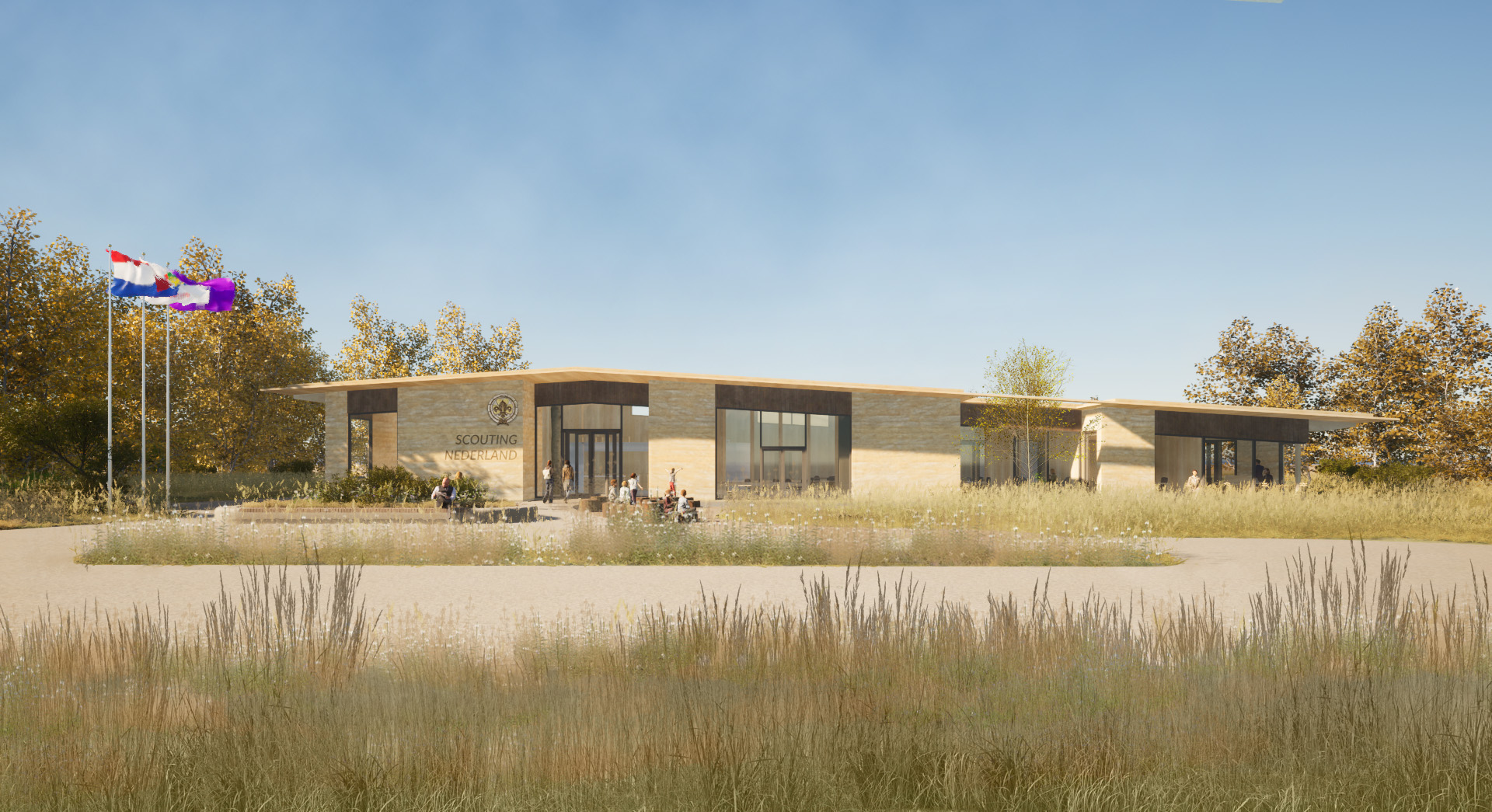 Scouting basecamp workspace - Tomdavid architecten, Rotterdam Scouting headquarters Zeewolde, tomdavid architecten